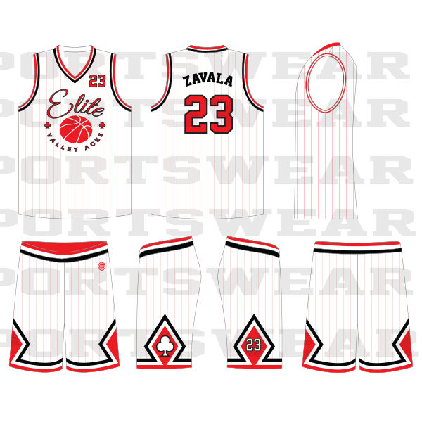 Elite Valley Aces Sublimated Reversible Uniform + Shooting Shirt