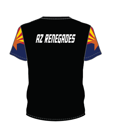 AZ Renegade Sublimated Short Sleeve Shirt - Sublimated Items take up to 3 weeks for Delivery