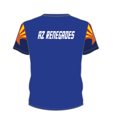 AZ Renegade Sublimated Short Sleeve Shirt - Sublimated Items take up to 3 weeks for Delivery